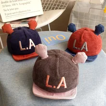 Новая Детская шерстяная бейсбольная кепка с утиным язычком для мужчин и женщин, теплая шапка для малышей на осень и зиму, Милая Детская уличная бейсболка