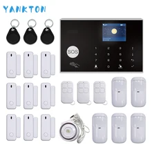 Сигнализация Tuya охранная система Домашняя безопасность GSM сигнализация Беспроводная сигнализация комплект приложение контроль с автоматическим циферблатом детектор 433 МГц охрана дома gsm сигнализация для дома