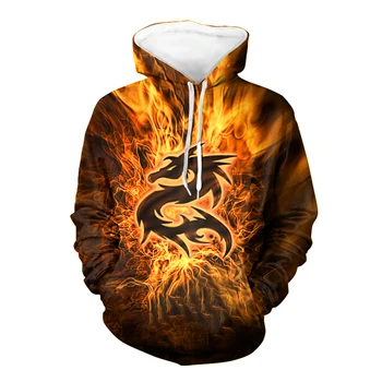 

2020 New Men Long Sleeve Pullovers Dragon Design Hoodies Teenagers Fashion Sweatshirt Hoodie Sudadera Hombre