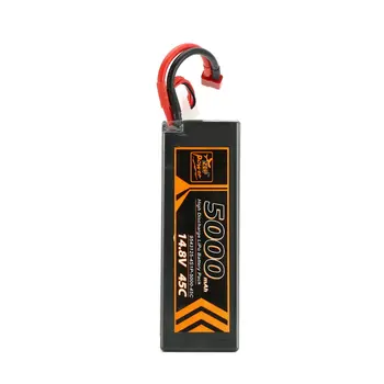 

ZOP Power RC Lipo Battery 14.8V 5000mAh 45C Rechargeable Lipo Battery T Plug for RC Racing Drone Helicopter Car Boat