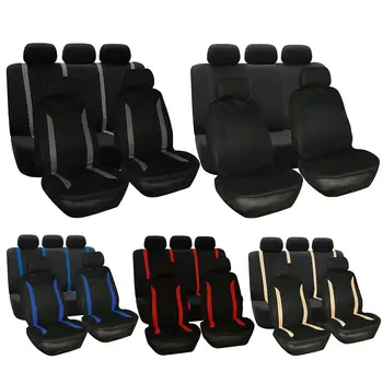 

9pcs Set Universal Car Seat Covers Mesh Sponge Interior Accessories Full Four Seasons Universal All-inclusive Seat Cover