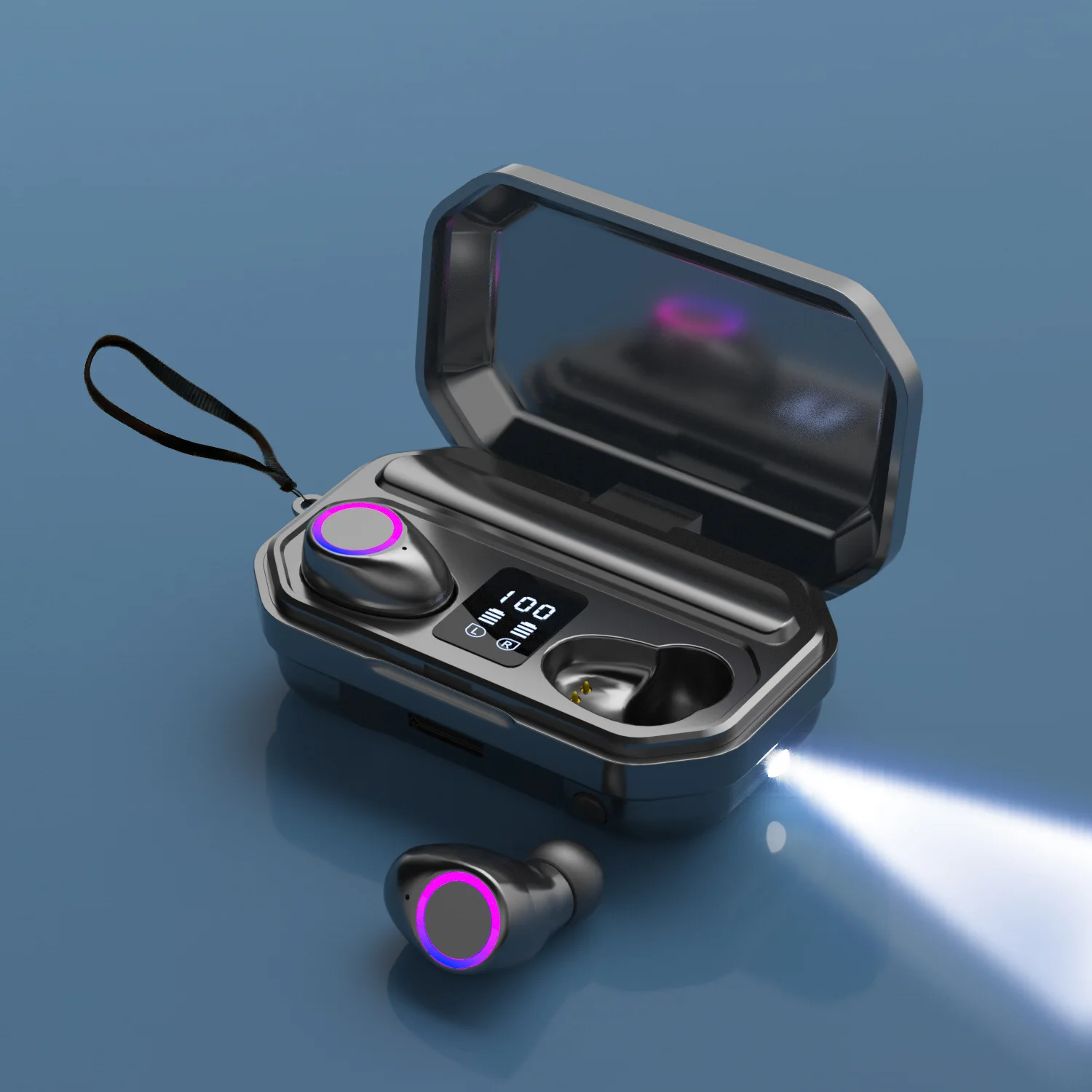 TWS Wireless Earphones Bluetooth Earphones 5.1 8D Bass Stereo waterproof Earbuds Handsfree Headset With Microphone
