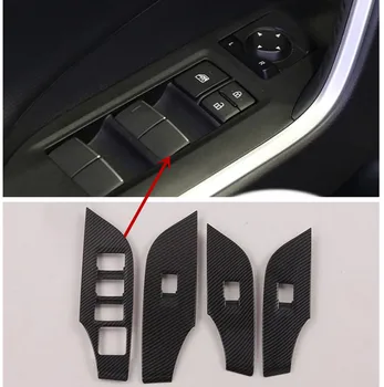 

For Toyota RAV4 2019 2020 ABS Plastic LHD Door Window glass Lift Control Switch Panel Cover Trim car styling accessories 4pcs