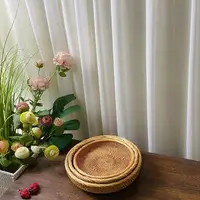 Beautiful Wicker Tray Wear Resistant Basket Handmade Not Easily Deformed Fruit Food Hand-Woven Rattan Tray 2