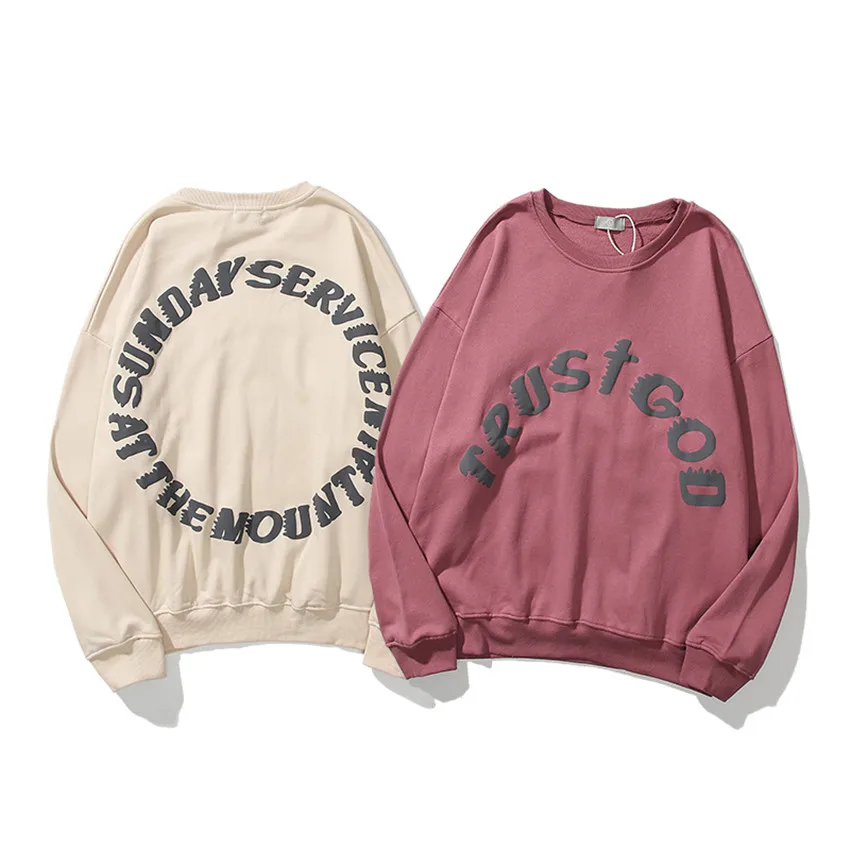 

Over Size Winter TRUST GOD Vintage Sweatshirts Men Women High Quality Kanye West Hoodie I Feel Ghosts Hoodies Hip Hop Pullover