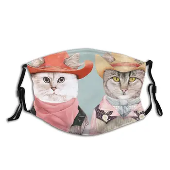 

Cowboy Cats Non-Disposable Mouth Face Mask with Filter Dustproof Mask Protection Cover Respirator Mouth Muffle
