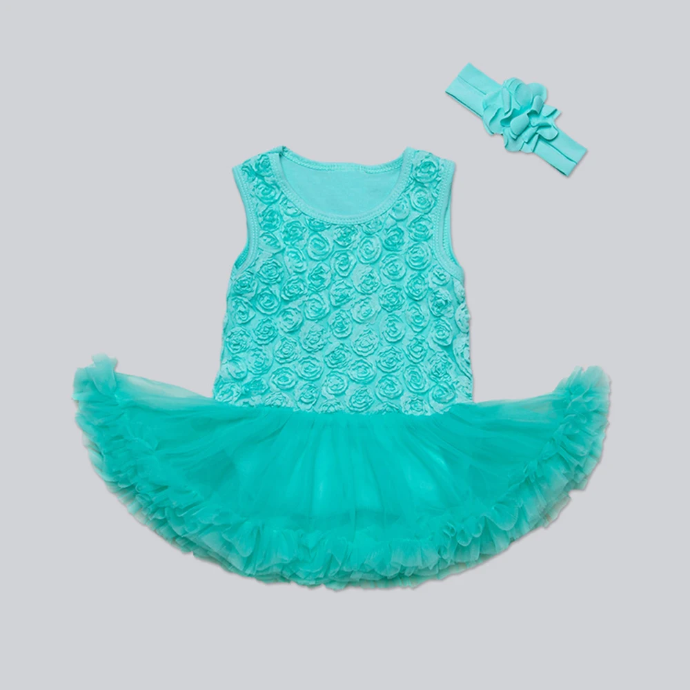New summer baby high quality cotton princess dress leotard romper female Tutu Skirts Newborn 1 First Birthday Party Clothing Set