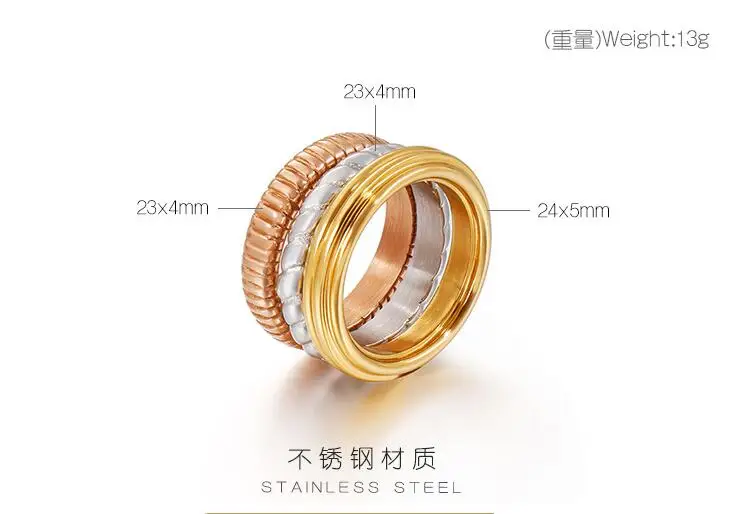 Женское Обручальное кольцо, стальные кольца Bague, известный бренд, ювелирные изделия,, модное женское кольцо из нержавеющей стали