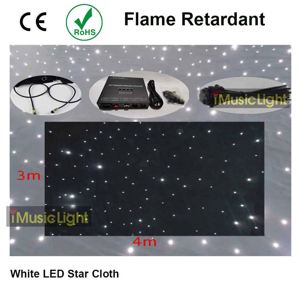 

3Mx6M DMX LED Star cloth Tianxin LEDS White LED Black Cloth Starry Sky Lights Matrix Backdrop Stage DJ Pub LED Curtain