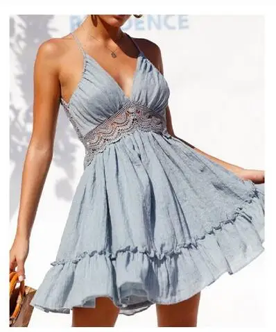 D Женские летние цветочные короткие vestido - Цвет камня: D