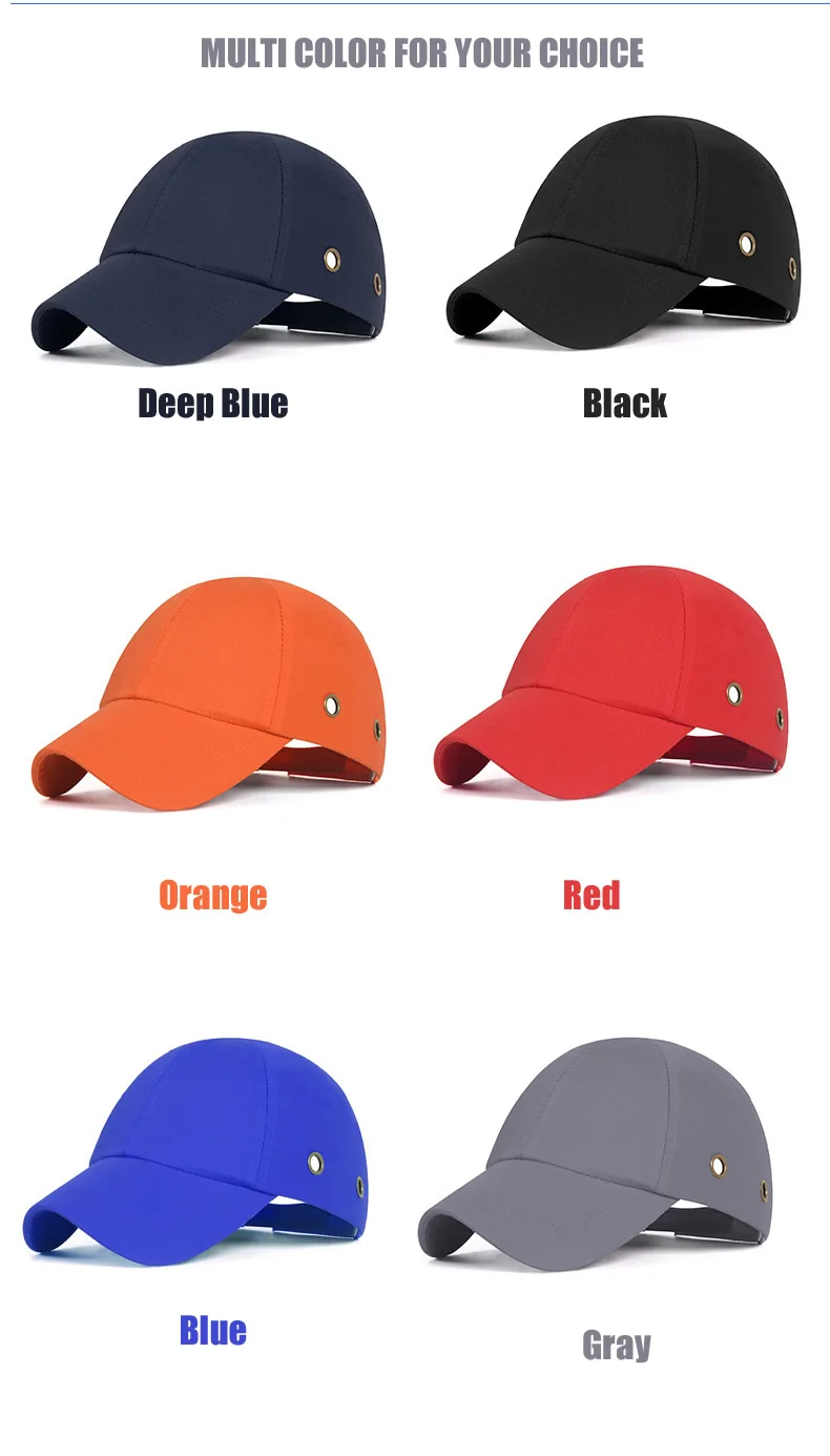 Brand New Bump Cap Work Safety Protective Helmet Hard Baseball Hat Style For Factory Shop Carrying Head Protection herbicide respirator