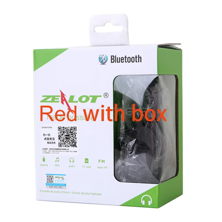 B570 глубокий бас Bluetooth гарнитура FM радио HIFI шумоподавление беспроводные музыкальные стереонаушники с микрофоном светодиодный экран - Цвет: Red with box
