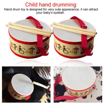 

Wood Kids Early Educational Musical Instrument For Children Baby Toys Beat Instrument Hand Drum Toys