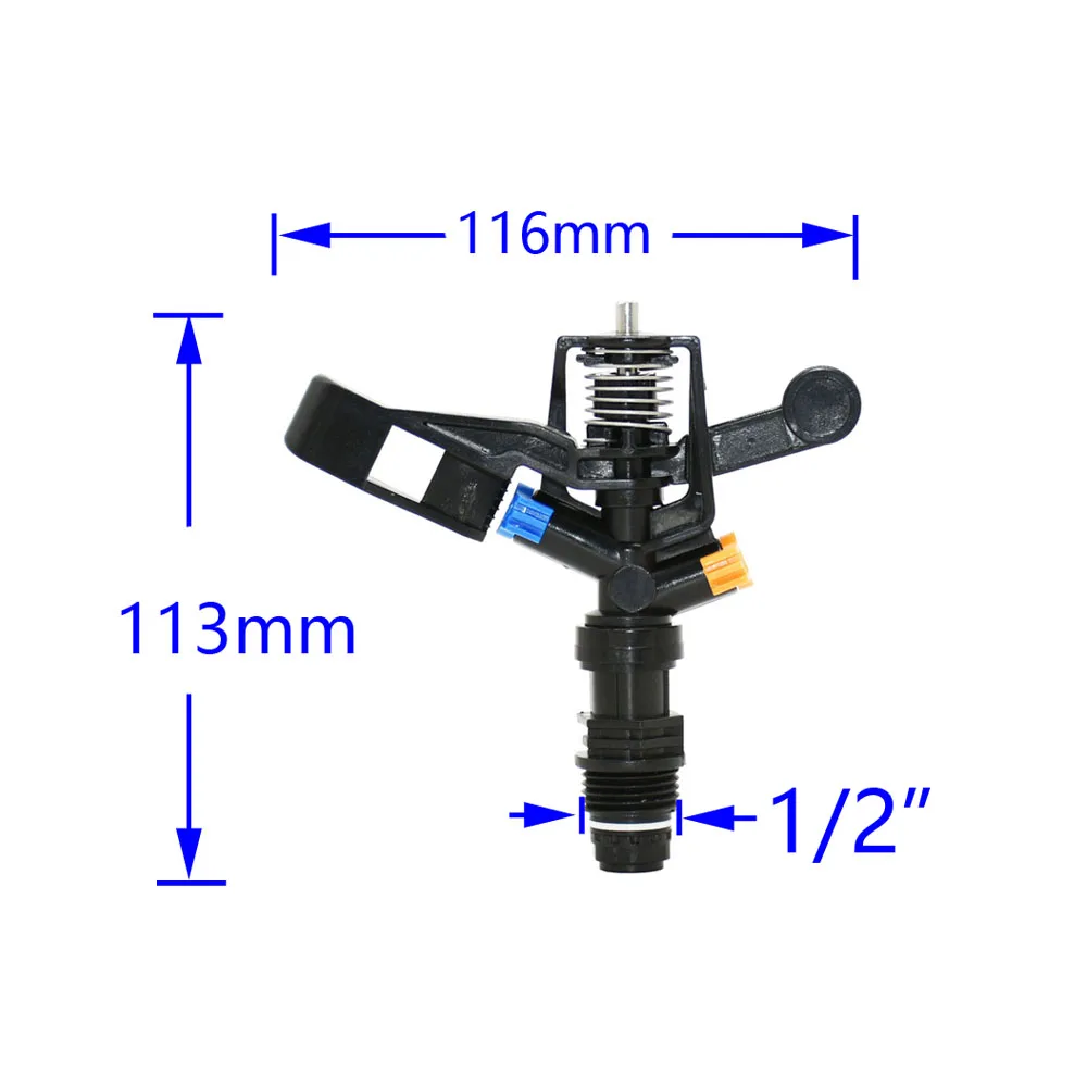 360 Degree Rotating Jet Sprinklers Rocker Nozzles with 1/2" Male thread Garden Agriculture Irrigation Sprinklers 1pcs