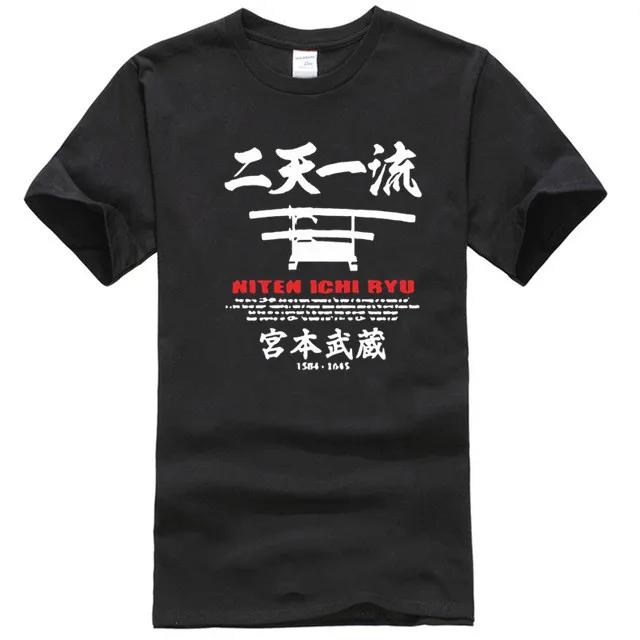 2018 новая мужская футболка с коротким рукавом японского дизайна Miyamoto Musashi Samurai Kendo