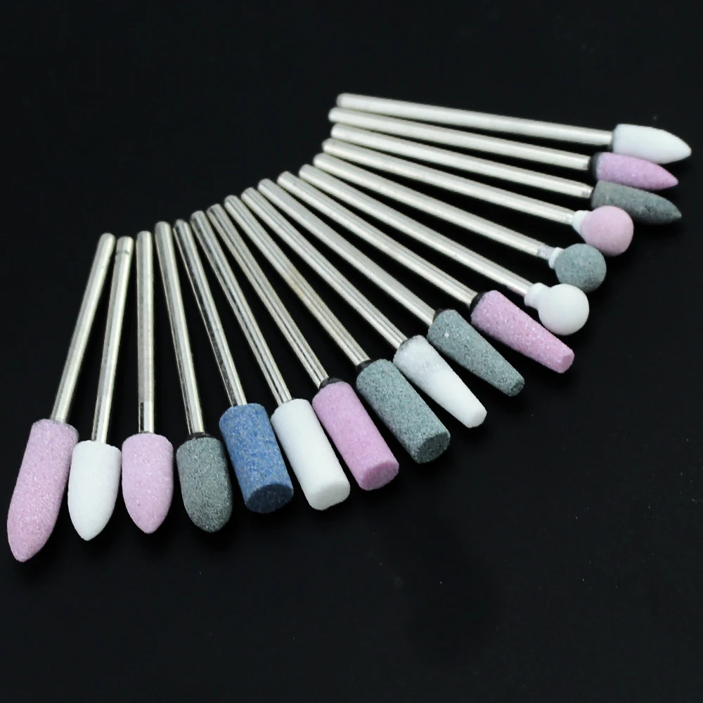 1pc cerámica piedra uña taladro mm broca para fresa para manicura de pedicura de archivos de uñas manicura cortador de uñas artístico herramientas