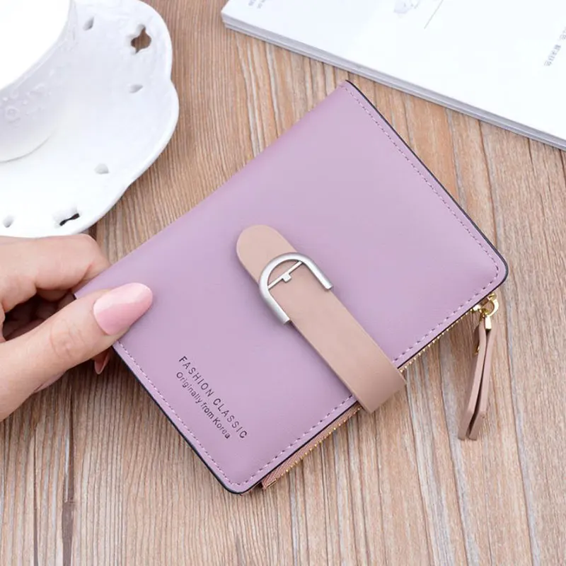 Purple Маленький женский кошелек из нубука на застежке-молнии, Сумочка для телефона, роскошные брендовые кошельки, дизайнерский кошелек, держатель для карт, клатч - Цвет: Purple