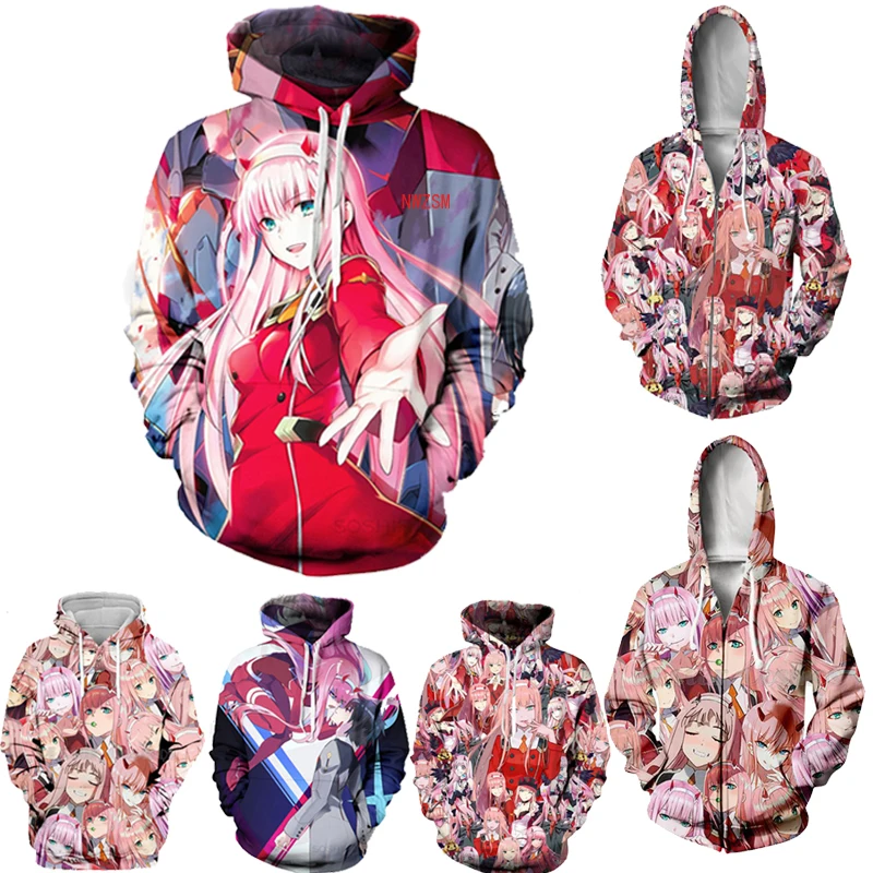 Костюм DARLING in the FRANXX 02 толстовки Zero Two Косплей куртка Код: 002 с капюшоном на