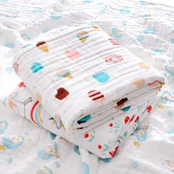 Envoltura de gasa de algodón para recién nacido, accesorios para niños, manta supersuave de 4 capas para bebé, manta de muselina, Toalla de baño, alfombra de juego, ropa de cama