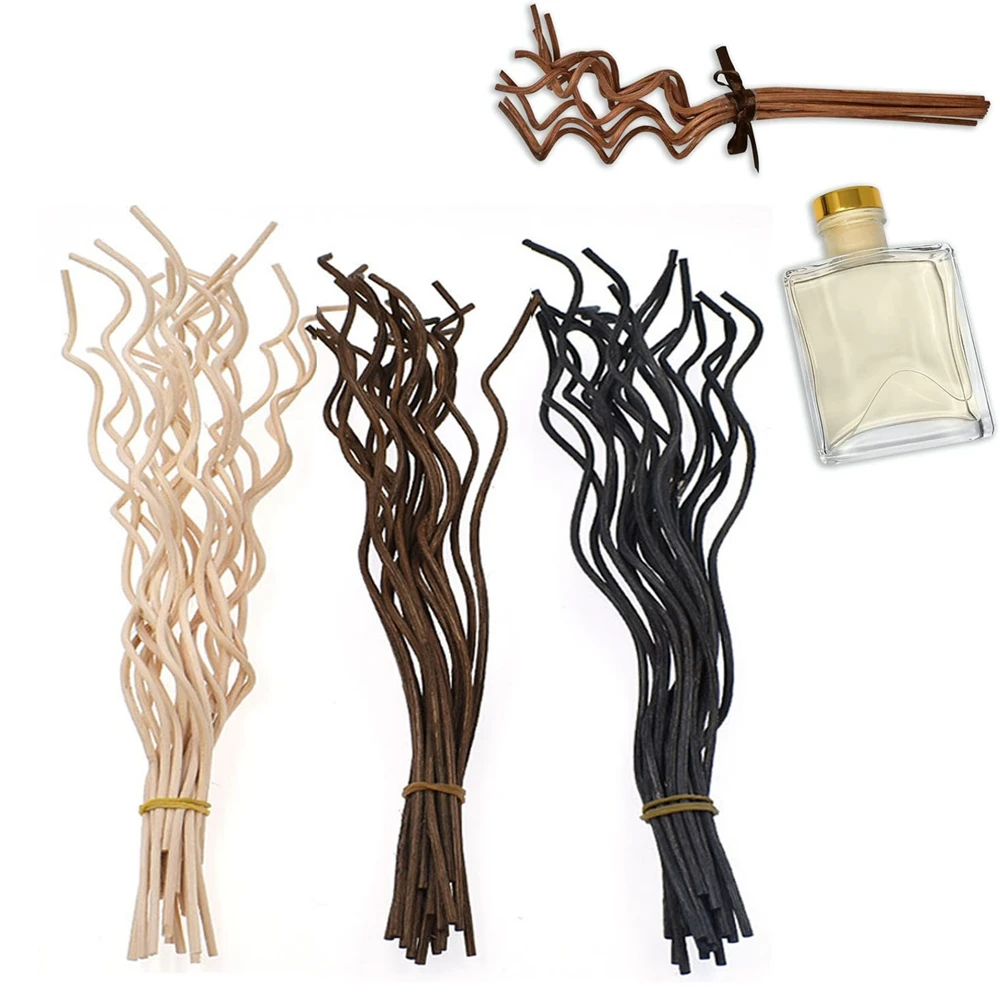 Reed Diffuser Stick 20 pcs Wavy Rattan Fragrance Diffuser Replacement Refill Sticks Air Freshener