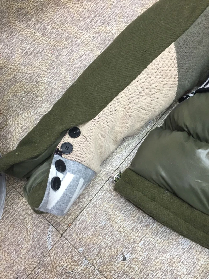 Женское пальто зима мультфильм абстрактный узор вязаный ремень со строчкой теплое хлопковое пальто для женщин
