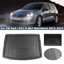 Грузовой лайнер загрузки лоток Задняя Крышка багажника матовый коврик пол ковер Kick Pad для VW Golf GTI R Mk7 хэтчбек 2013
