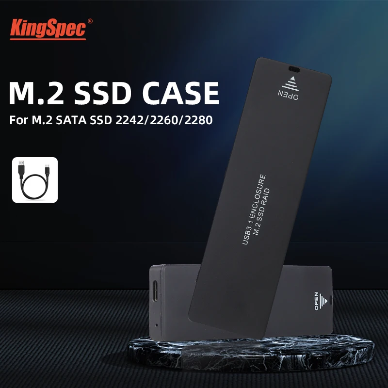 Kingspec Adaptador USB 3 0 M 2 SATA SSD Carcasa De Disco Duro Externo 