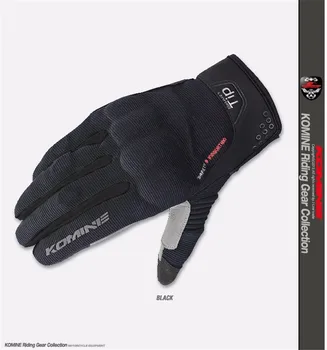 

Black Motorcycle Glove Komine GK-183 Locomotive Scooter Touring Trip Sport Touch Screen Gloves