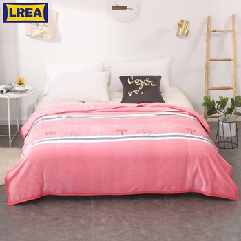 

LREA soft and modern плед safe skin blanket throw FASHION coral fleece blankets on bed or sofa