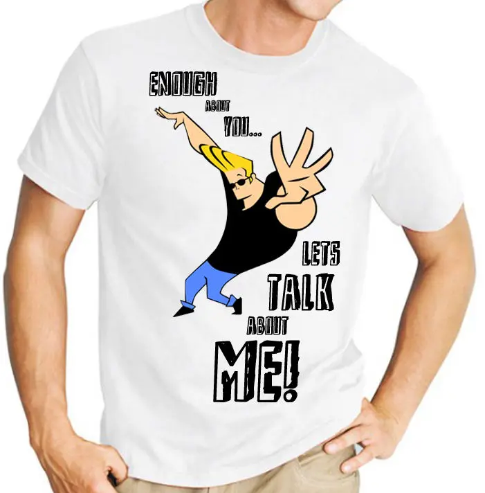 Hanna Barbera Johnny Bravo Lets Talk About Me! Men's t shirt | Мужская одежда