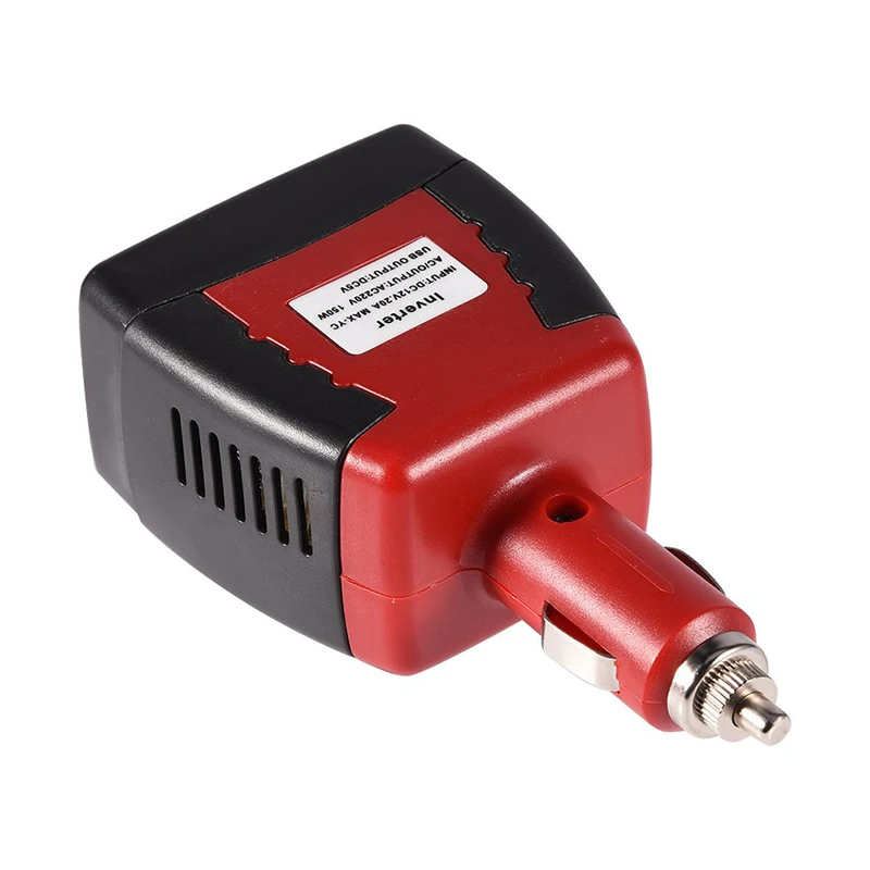 Автомобильный инвертер 150W 12V DC до 220 V/110 V AC прикуриватель источник питания с инвертором адаптер с 0,5/2.1A USB зарядное устройство Порт