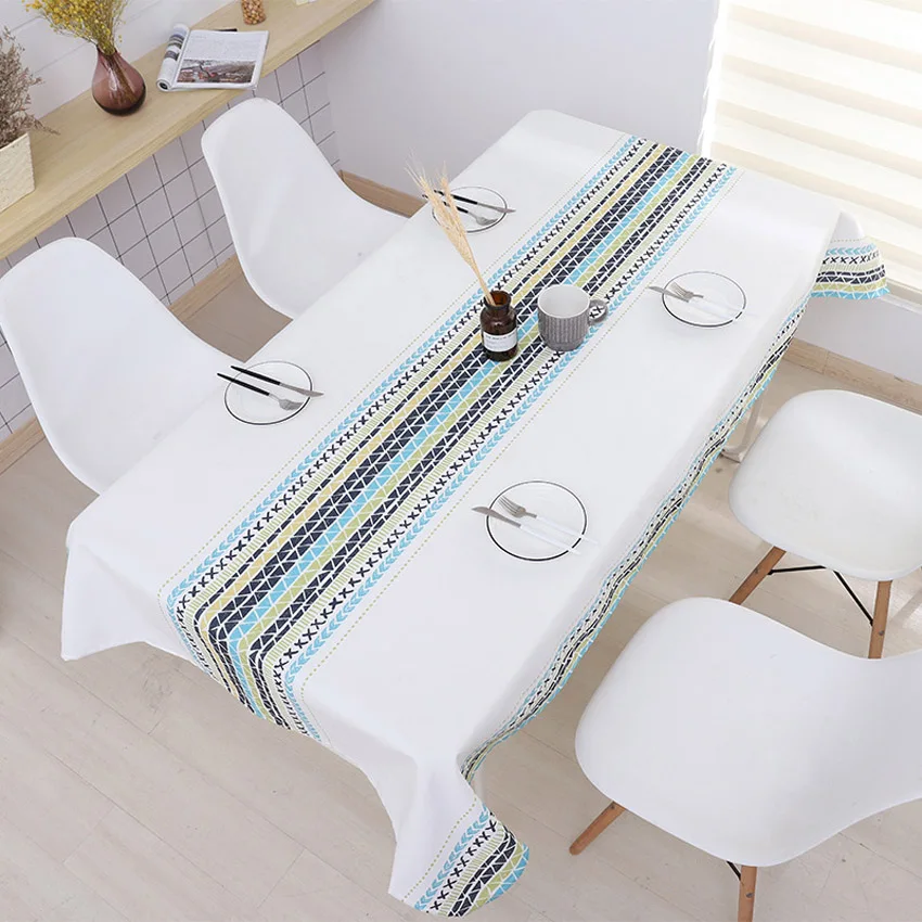 

Geometric Stripe Table Cover Tablecloths Furniture Dustproof Cover Bohemia Style Picnic Decor Tea Table Mat Home Toalha De Mesa