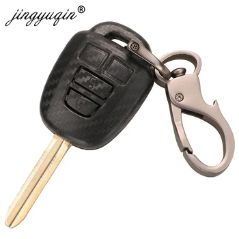 Keyforkess per Toyota Camry Corolla Avalon Venza Hilux Vitz Rav4 Fob Case 2/4 pulsante in fibra di carbonio copertura chiave a distanza per auto in plastica - Jingyuqin per Toyota Camry Corolla Avalon Venza Hilux Vitz Rav4 Fob Case 2 4 pulsante