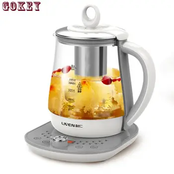 

1.8L Large Capacity Glass Health Pot Multifunction Cooking Tea Soup Electric Kettle Stainless Steel Heating Base 1674791
