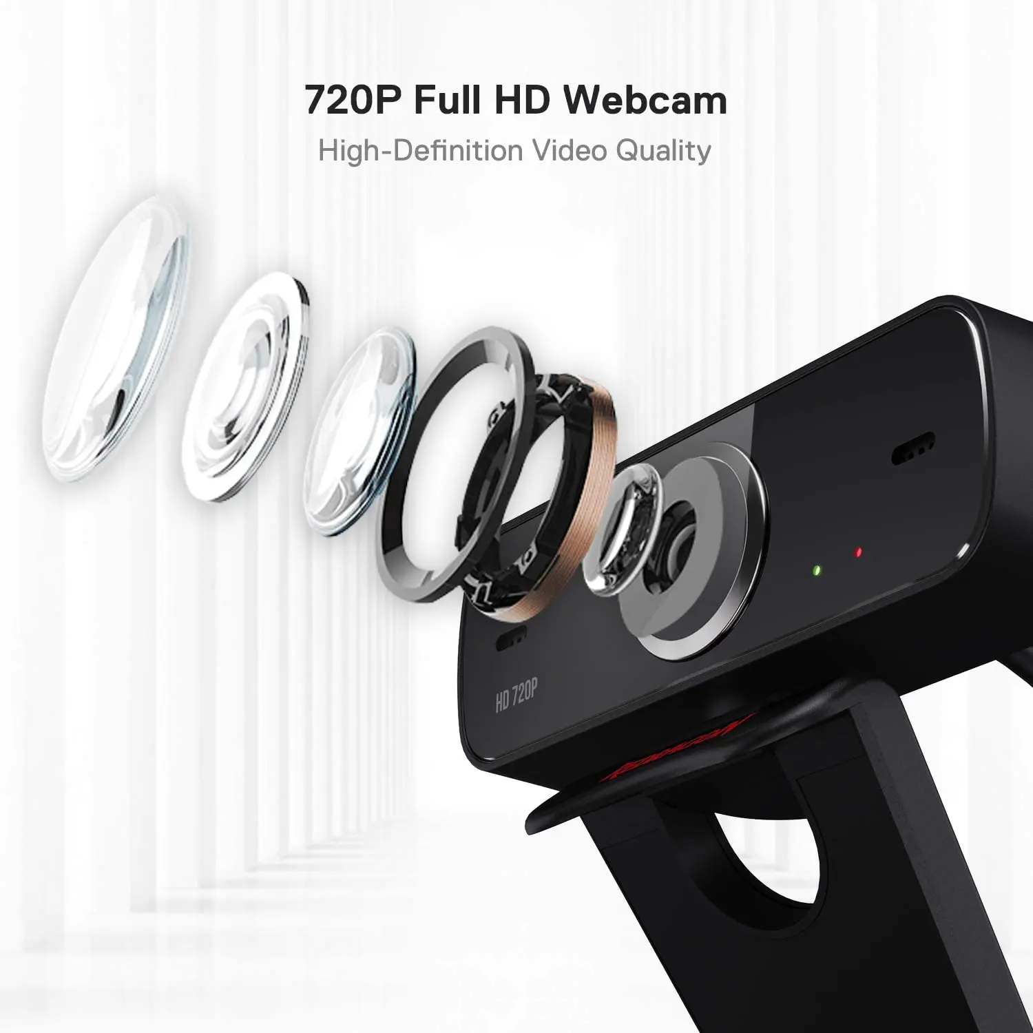 Redragon GW600 720P Webcam Built-in Dual Microphone Computer Web Camera For Online Courses Video Conferencing Streaming pc webcam,pc web camera,computer camera