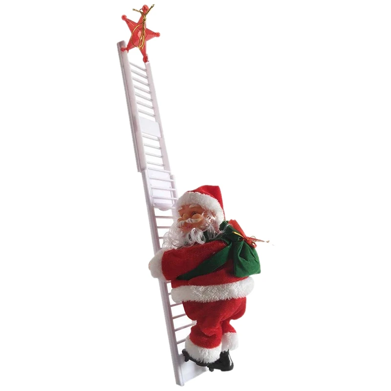 

Christmas Electric Climbing Ladder Santa Hanging Decoration Christmas Tree Ornaments Funny New Year Kids Gifts Party