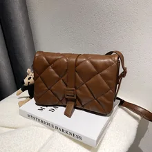 

Designer Padded Shoulder Bag Casual Lingge Quilted Women Crossbody Bag Small Phone Flap Handbags and Purses 2022 Ladies Clutch