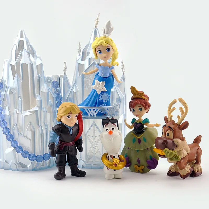 Disney Frozen 2 принцесса 6 шт. 5 10 см Анна Эльза Фигурки Кристофф Свен Олаф ПВХ модель