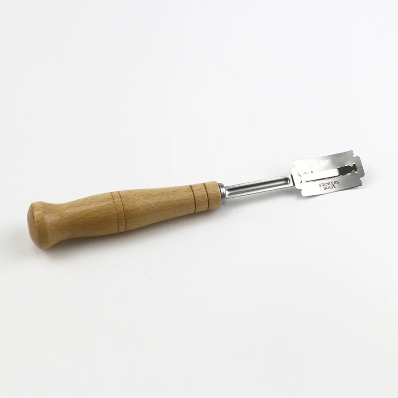 304 Stainless Steel Bread Dough Evening Knife Bread Trimming Knife Dough Score Tool with 5 Blades And 1 Leather Case