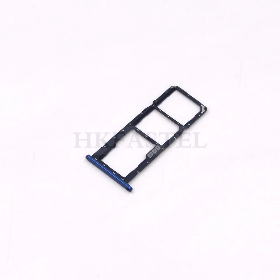 Card tray Blue Для Asus Zenfone Max(M2) ZB633KL задняя крышка батарейного отсека Крышка лотка для sim-карты SD кнопка регулировки громкости объектив камеры - Цвет: Card tray Blue