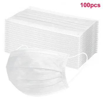 

In Stock Respirator Scarf Mascarilla Mask For Face Маски Mascherine Disposable Respirator Industrial 3ply Ear Loop Masque
