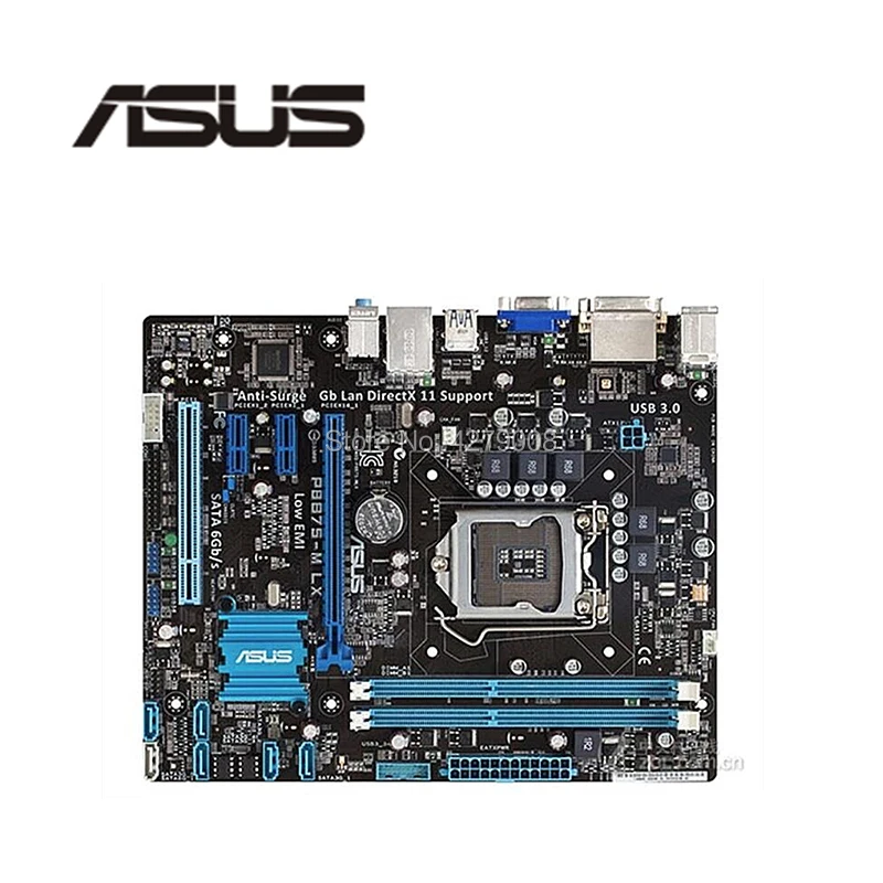 Socket LGA 1155 PCI E3.0 USB SATA3.0 для ASUS P8B75 M LX Настольная материнская плата B75 i3 i5 i7 DDR3 16 ГБ б/у