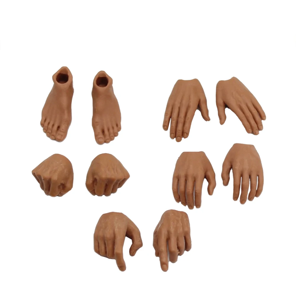 1/6 Scale Male 4 pairs Hand and 1 pair Feet Types for 12'' Action Figures Bodies Accessories Toys Gifts DIY | Игрушки и хобби