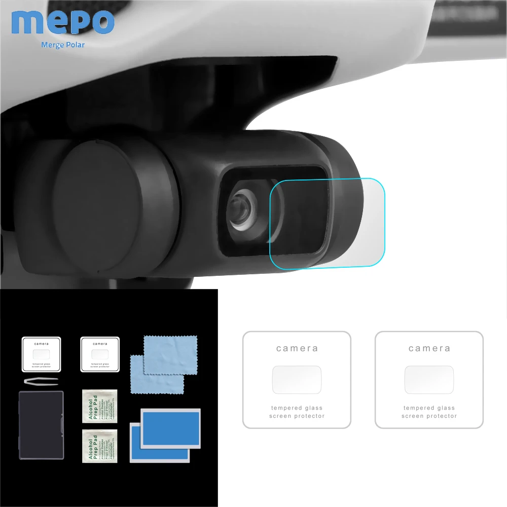 Hot Sale WLE 2 Set Mavic Mini Drone Camera Lens Protective Film HD Tempered Glass Film Lens Protector for DJI Mavic Mini Lens Protection Part 