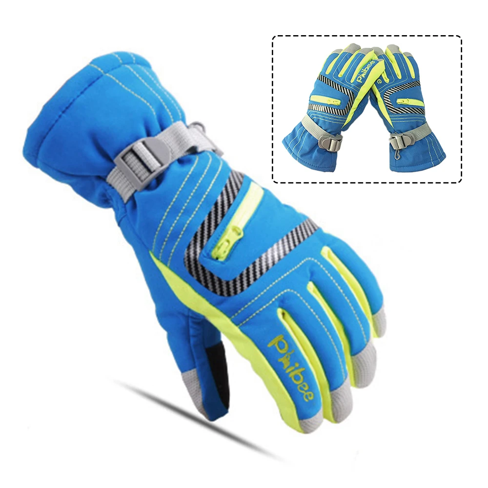 Extra Thick Warm Windproof Ski Gloves Waterproof Winter Outdoor Sport Snowboard Snowmobile Riding Parent-child Gloves Mittens
