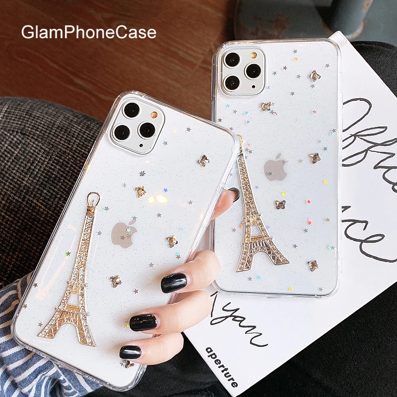 GlamPhone чехол Роскошный эпоксидный для телефона iPhone11Pro/Max X XS Max XR Мягкий силиконовый
