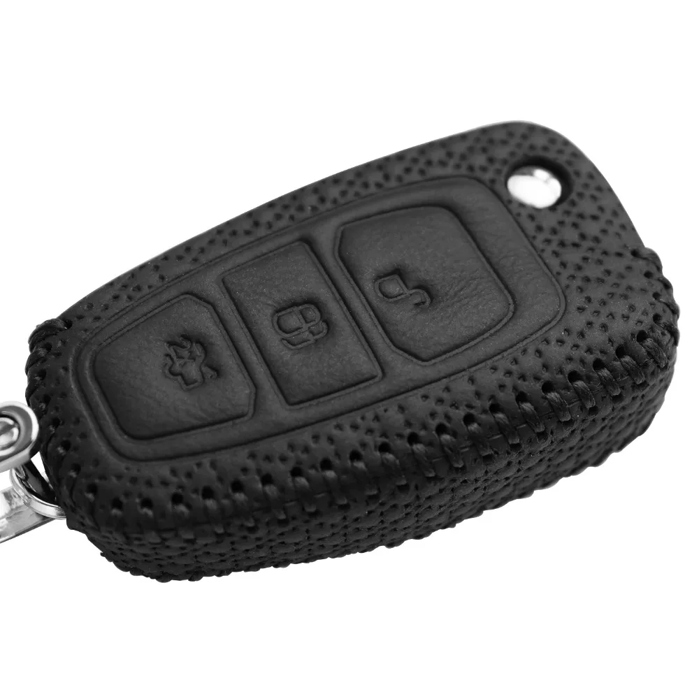 Чехол для ключей подходит для ford Fiesta Focus Mendeo titanium 2011-2013 брелок для ключей с дистанционным управлением защитный набор кожаный чехол для ключей