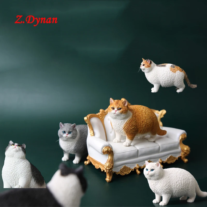 JXK064 1/6 британская короткогрубая Толстая кошка Милая мини-модель животного для