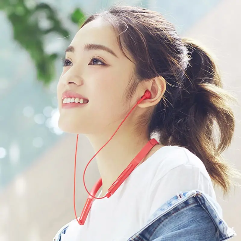 Xiaomi беспроводные bluetooth наушники HiFi динамические спортивные шейные наушники с микрофоном Досуг bluetooth 4,1 Молодежная версия