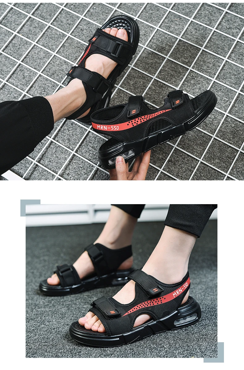 Sandals Men's Tide New Summer Air Cushion Soft Bottom Slippers Korean Version Of The Trend Of Sports Shoes